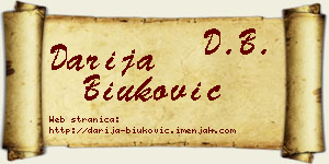 Darija Biuković vizit kartica